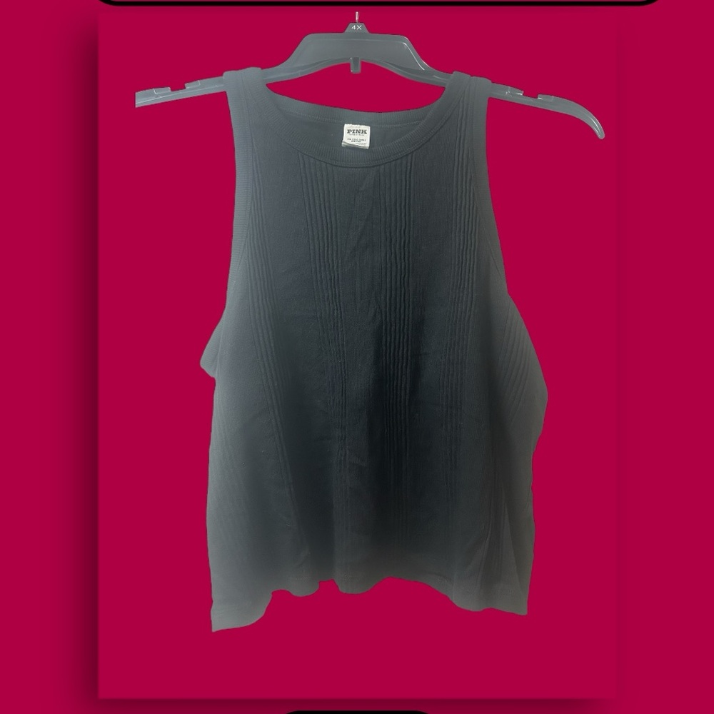 PINK Victoria's Secret Black Tank Top XXL